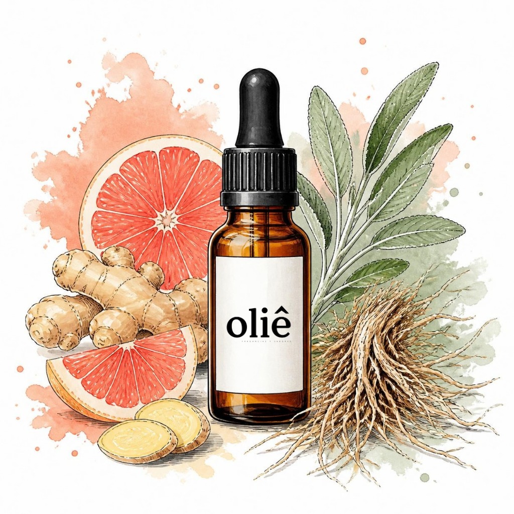 Esencia Pomelo, Jengibre, Salvia y Vetiver